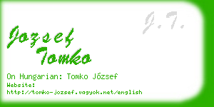 jozsef tomko business card